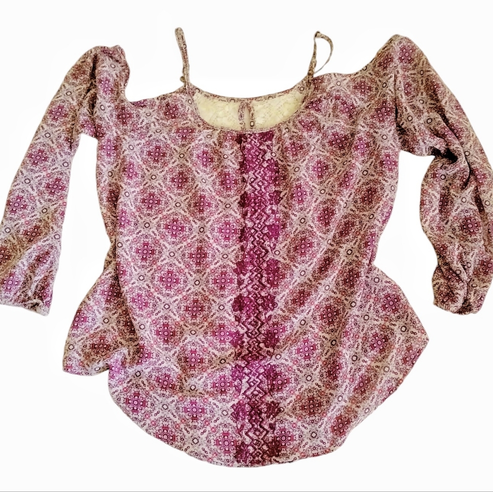 Rewind brand lightweight embroidered back blouse size Medium